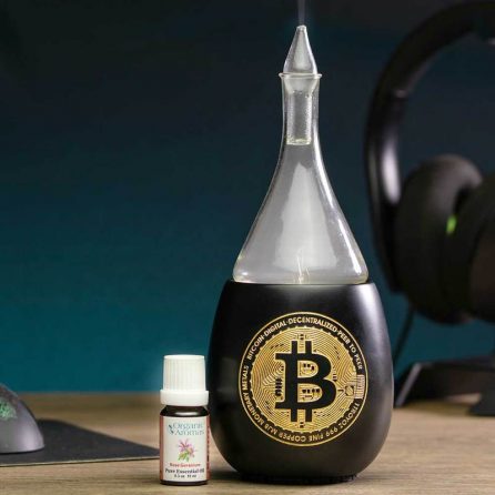 Best nebulizing Diffuser _ Laser Engraved Bitcoin Logo